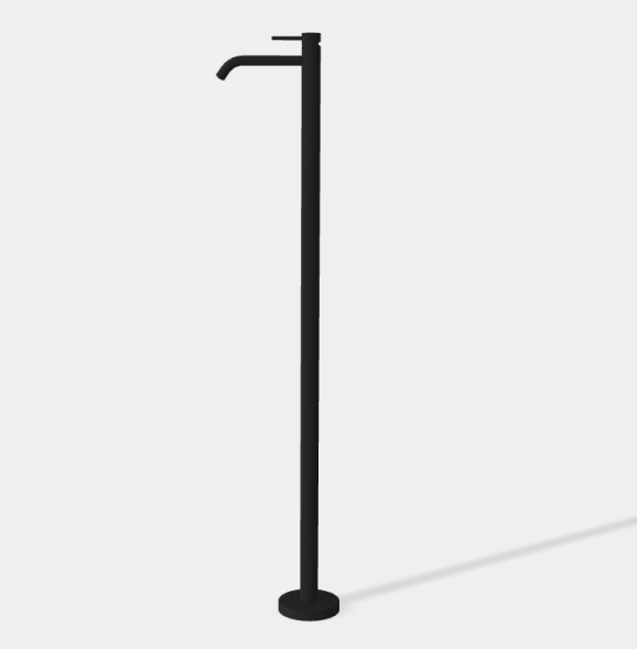 Смеситель для раковины, Fima Carlo Frattini, Spillo Up, напольный, цвет-черный матовый F3031/PNS