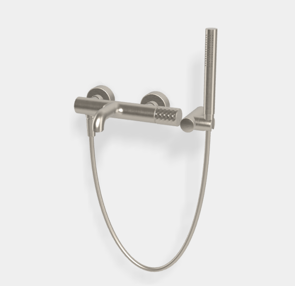 Смеситель для ванны и душа, Fima Carlo Frattini, Spillo Tech,  X COLLECTION, цвет-никель брашированный F3034TNXSN