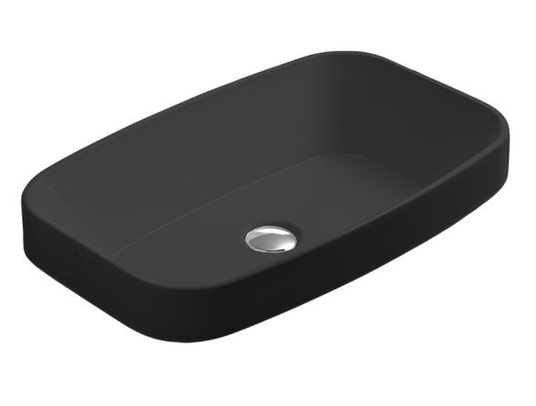 Раковина SIMAS BADEN BADEN накладная без отверстий цвет черный матовый BB11.NM