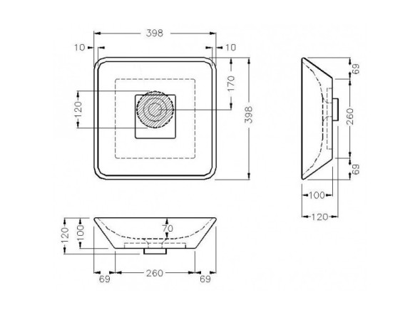 Раковина HATRIA HAPPY HOUR Y0QR01 накладная без отверстия без перелива цвет белый