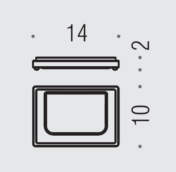 Мыльница COLOMBO DESIGN LOOK B1640 настольная цвет хром