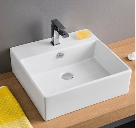 Раковина Artceram Quadro подвесная/накладная с одним отверстием цвет белый QUL003 01 00