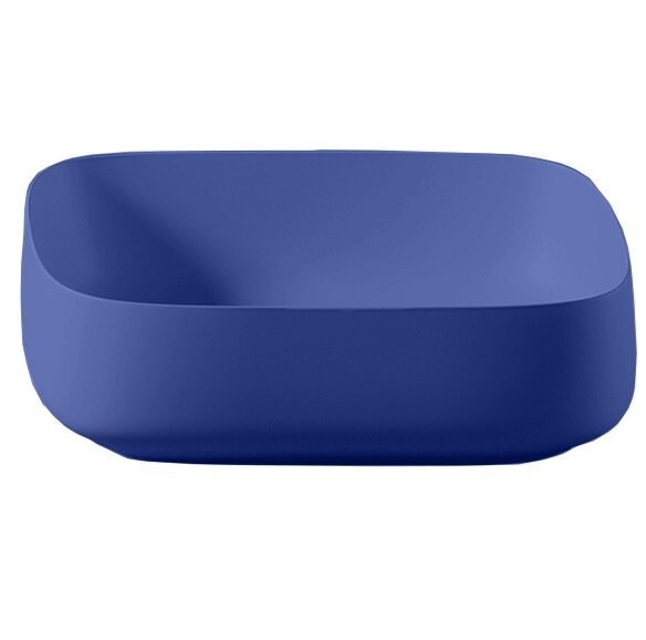 Раковина Artceram Cognac Quadro накладная без отверстий  цвет Blue sapphire COL008 16 00