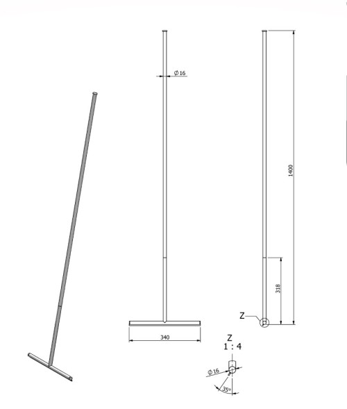 Водосгон LANGBERGER ACCESSORIES 75183 напольный цвет хром