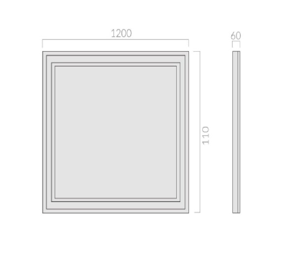 Зеркало в рамке GALASSIA ETHOS 5562B цвет белый глянцевый