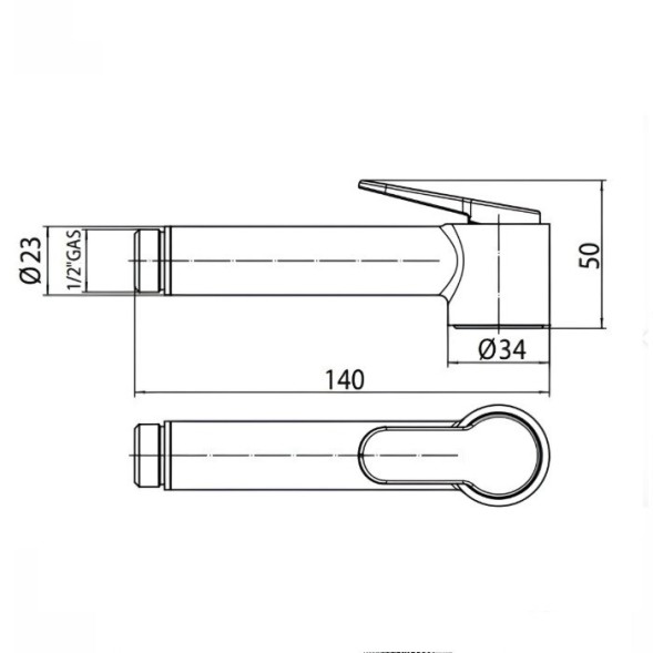 Гигиеническая лейка Bossini Paloma Brass B00470.021 цвет золото