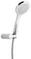 Emmevi, набор ручного душа 136: круглая лейка из ABS, шланг 150 см из латуни и держатель лейки из ABS, цвет хром 136/CR