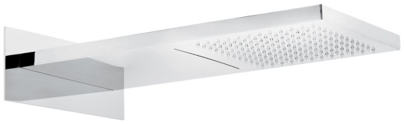 Emmevi, верхний душ. 500*260. 2 режима (дождь и водопад). Сталь, цвет хром C06652/CR