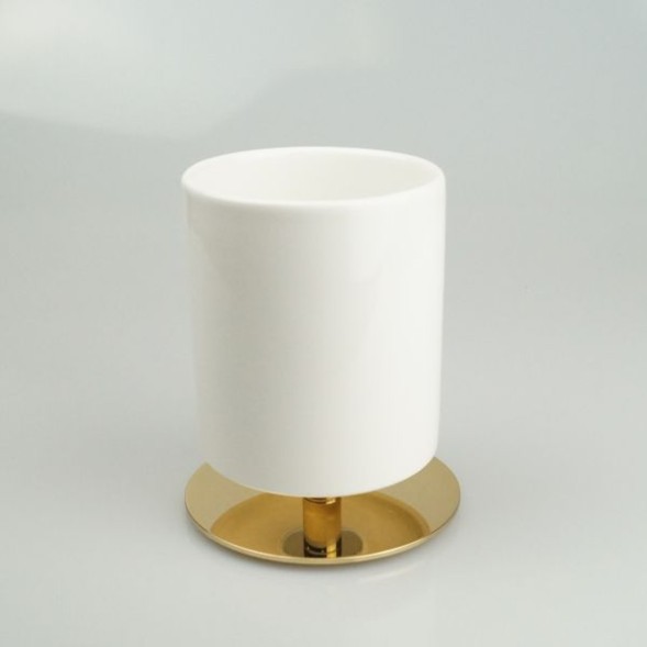 Stil Haus Opera, настольный керамический стакан, цвет золото