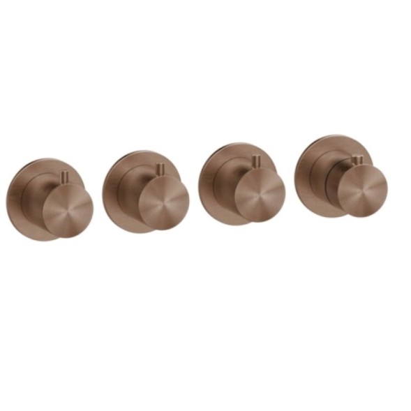 Gessi Смеситель для душа, 316 Bath Shower, на 3 потребителя, цвет медь матовая  54336#708