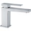 Fiore Kube, однорычажный смеситель для раковины (излив 13 см), с донным клапаном click-clack, цвет белый матовый