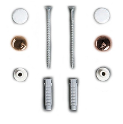 Комплект вертикальных крепежных винтов SIMAS цвет бронза/белый для унитаза и биде F90