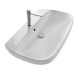 Раковина HATRIA ABITO YXXH01 подвесная или накладная с одним отверстием с переливом цвет белый