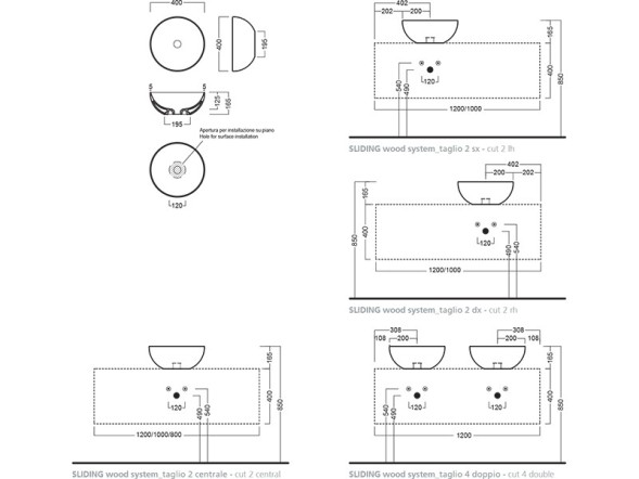 Раковина HATRIA HAPPY HOUR Y1VF01 накладная без отверстия без перелива цвет белый
