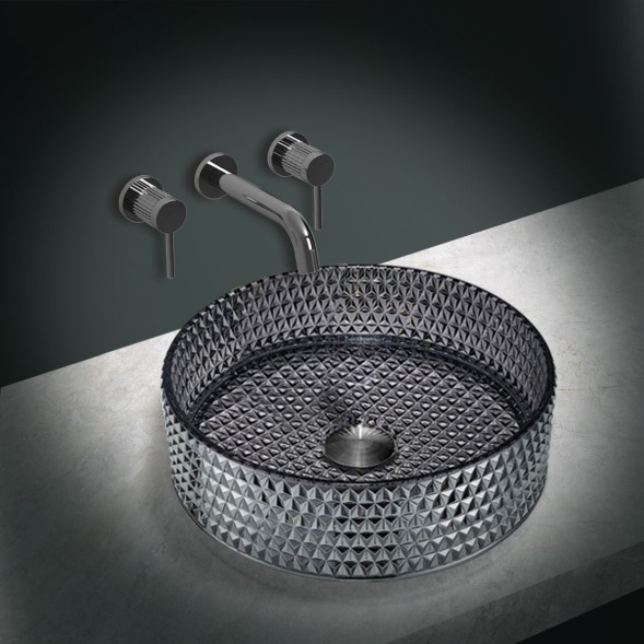Vincea Раковина стеклянная  VBS-5GL03, 400*400*125, накладная, цвет черный
