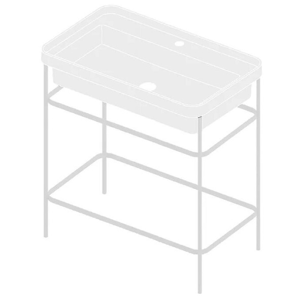 Консоль Artceram Fuori Scala металлическая для прямоугольной раковины цвет белый матовый ACA057 05