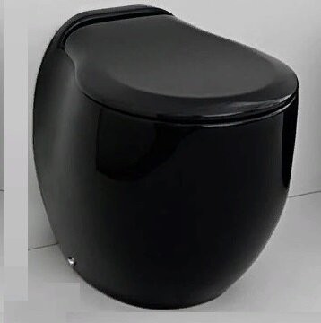 Сиденье с крышкой Artceram Blend с микролифтом цвет черный BLA00603