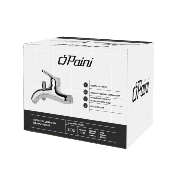 Paini Смеситель для ванны Bios, хром (CR)
