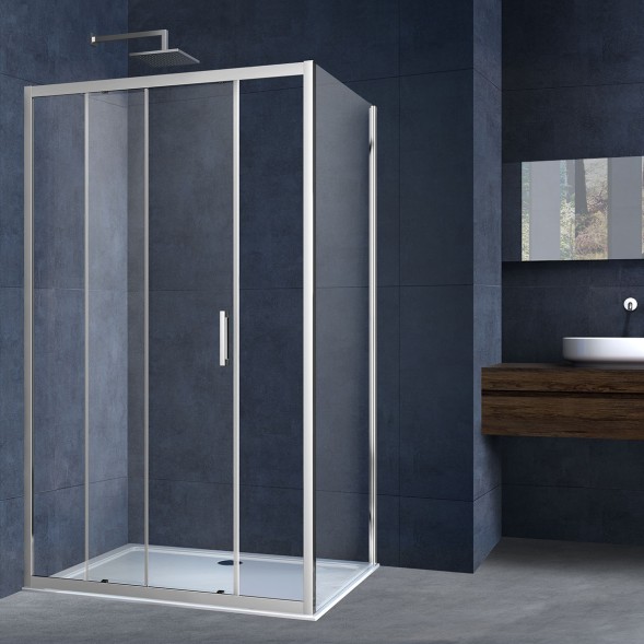 Vincea Душевой уголок Альфа (Alpha) VSR-3AL9013CL, 1300*900, хром, стекло прозрачное