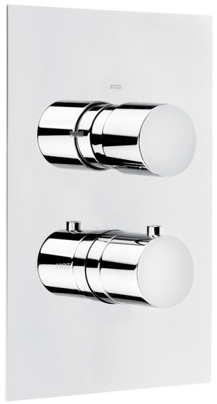 Emmevi, внутристенный смеситель-термостат на 2 выхода, цвет хром 45319/CR