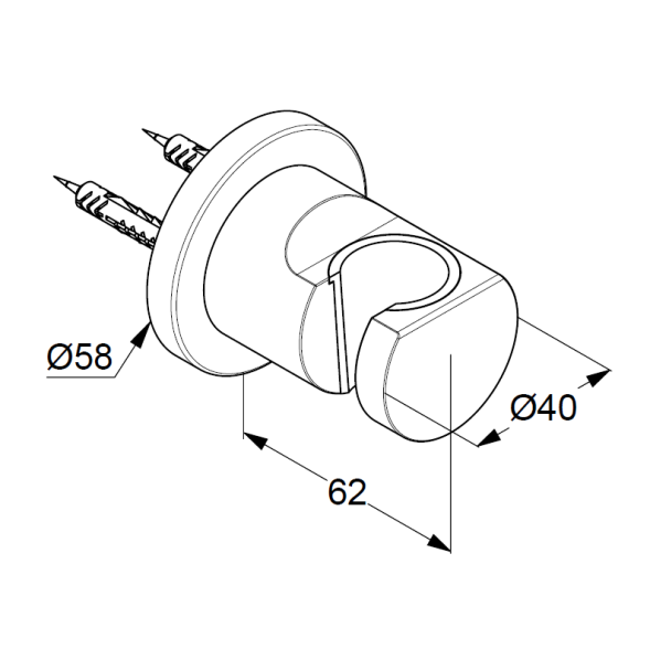 Держатель ручного душа KLUDI NOVA FONTE Puristic 2055205-15