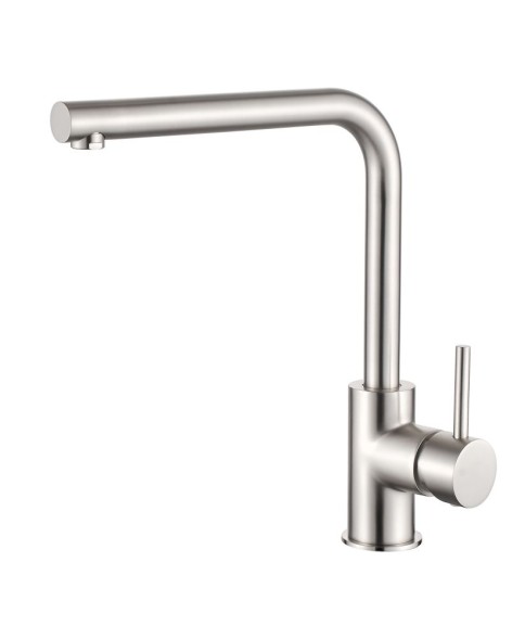 AQG COLORS, смеситель для кухни с прямым поворотным изливом цвет, никель сатин (PVD)