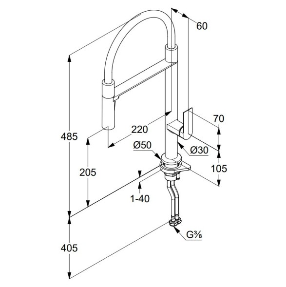Смеситель KLUDI QORD 56859N575 для кухни