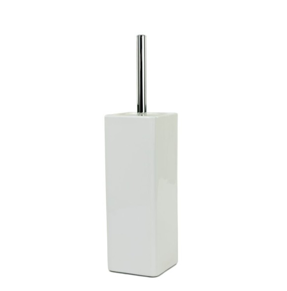 Stil Haus Living, напольный керамический ёрш, цвет хром - белый матовый - белая керамика