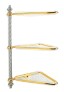 Stil Haus Giunone, угловая 3-х уровневая полка из пластика, цвет золото