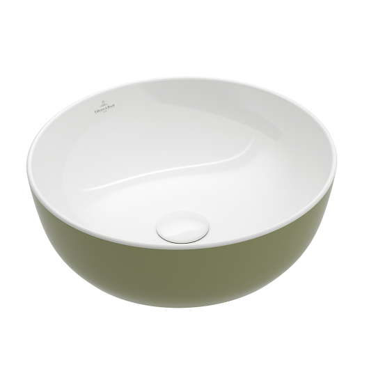 Villeroy&amp;Boch Раковина, Artis, шгв 430*430*130, отверстия для смесителя-отсутствуют, цвет снаружи/внутри-Rust/белый 417943BCW8