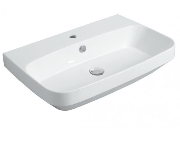 Раковина SIMAS BADEN BADEN подвесная или накладная с одним отверстием цвет белый BB12