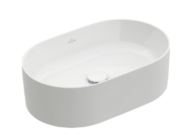 Villeroy&amp;Boch Раковина, Collaro, шгв 560*360*145, отверстия для смесителя-отсутствуют, CeramicPlus, цвет-камень белый (Stone White) 4A2056RW