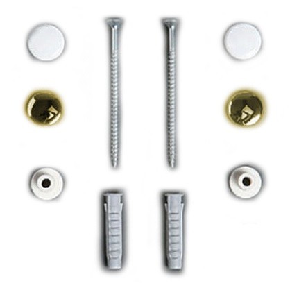 Комплект вертикальных крепежных винтов SIMAS цвет золото/белый для унитаза и биде F90