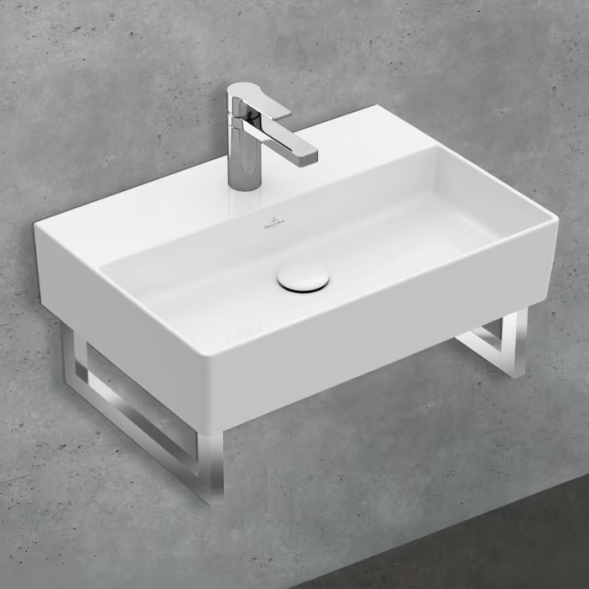 Villeroy&amp;Boch Раковина, Memento 2.0, шгв 500*420*140, отверстия для смесителя-1 сквозное, 2 промаркированных, цвет-альпийский белый 4A225001