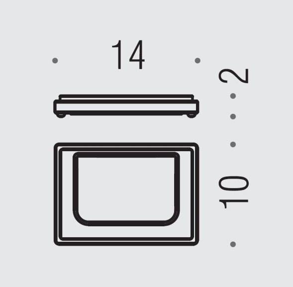 Мыльница COLOMBO DESIGN LOOK B1640.HPS1 настольная цвет нержавеющая сталь