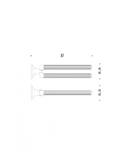 Полотенцедержатель COLOMBO DESIGN HERMITAGE B3312 двойной цвет хром