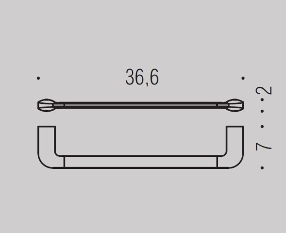Полотенцедержатель COLOMBO DESIGN TRENTA B3009 широкий цвет хром