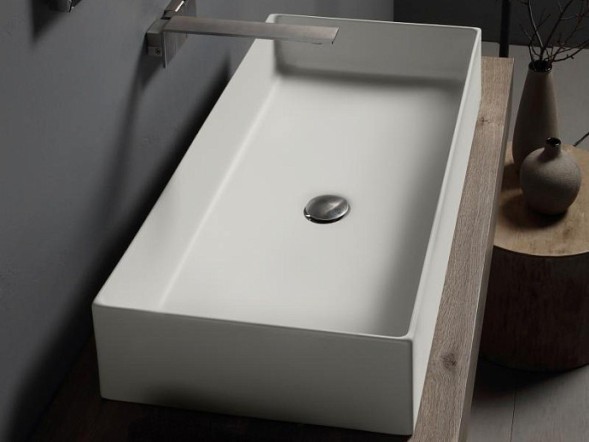 Раковина Scarabeo TEOREMA 2.0 накладная без перелива без отверстий цвет белый матовый 5102 41