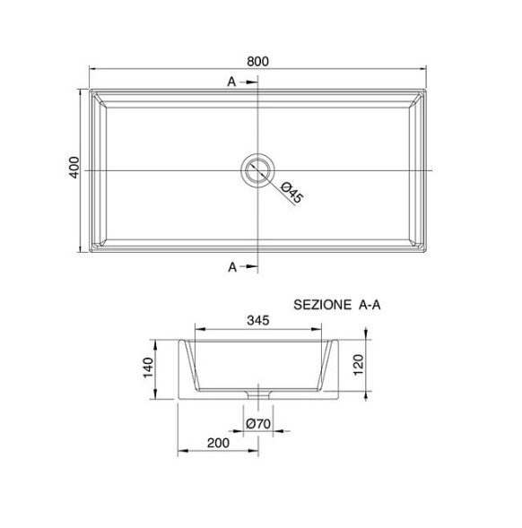 Раковина Scarabeo TEOREMA 2.0 накладная без перелива без отверстий цвет белый матовый 5102 41
