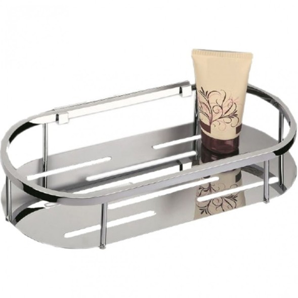 Полочка корзинка COLOMBO DESIGN ANGOLARI B9641 одинарная съемная цвет хром