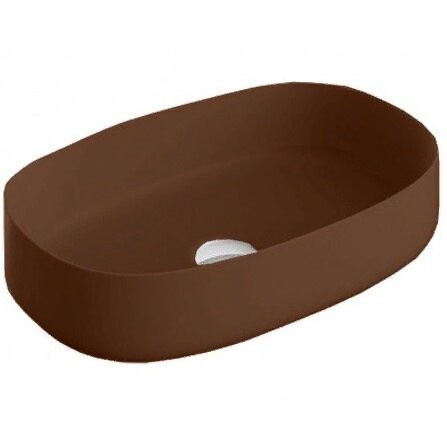 Раковина Artceram Cognac Quadro накладная без отверстий  цвет Brown cocoa COL003 39 00
