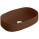 Раковина Artceram Cognac Quadro накладная без отверстий  цвет Brown cocoa COL003 39 00