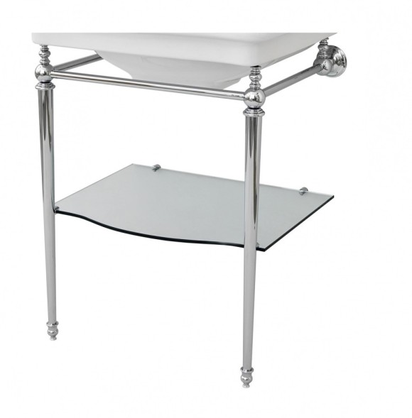 Консоль Artceram Hermitage напольная/пристенная с полкой цвет хром HEA015 71