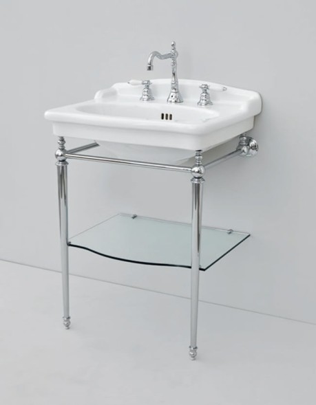 Консоль Artceram Hermitage напольная/пристенная с полкой цвет хром HEA015 71