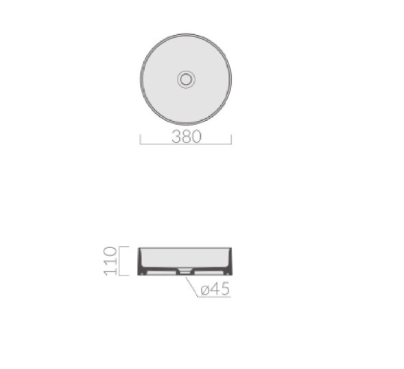 Раковина GALASSIA SMART B 7405 ON накладная без отверстий без перелива цвет синий