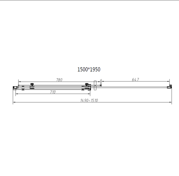 Vincea Душевой уголок Комо-Н (Como-N) VSR-4CN1015CLB, 1500*1000, черный, стекло прозрачное