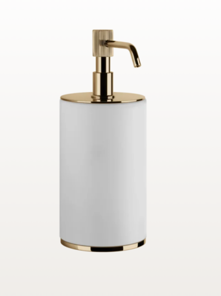 Gessi Дозатор для жидкого мыла, VENTI20, шгв 75*97*199, цвет дозатора#колбы теплая бронза#белый  65437#735