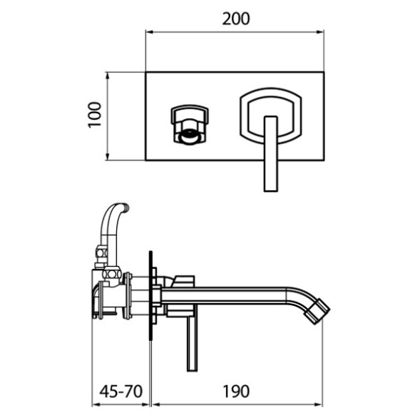 Смеситель для раковины Webert Azeta AZ830606015. хром