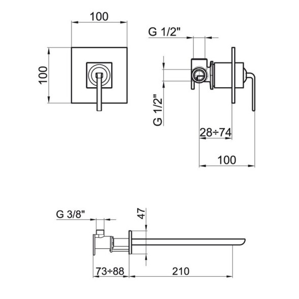 Смеситель для раковины Webert Wolo WO830607015. хром