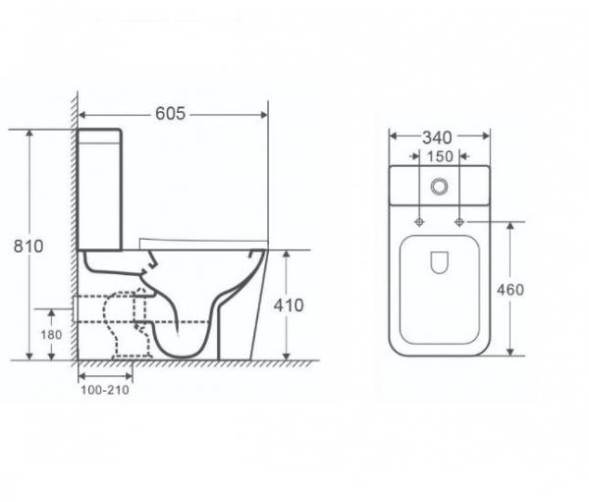 NOFER Унитаз напольный с бачком,сиденье s/close  NANTES 23001 белый